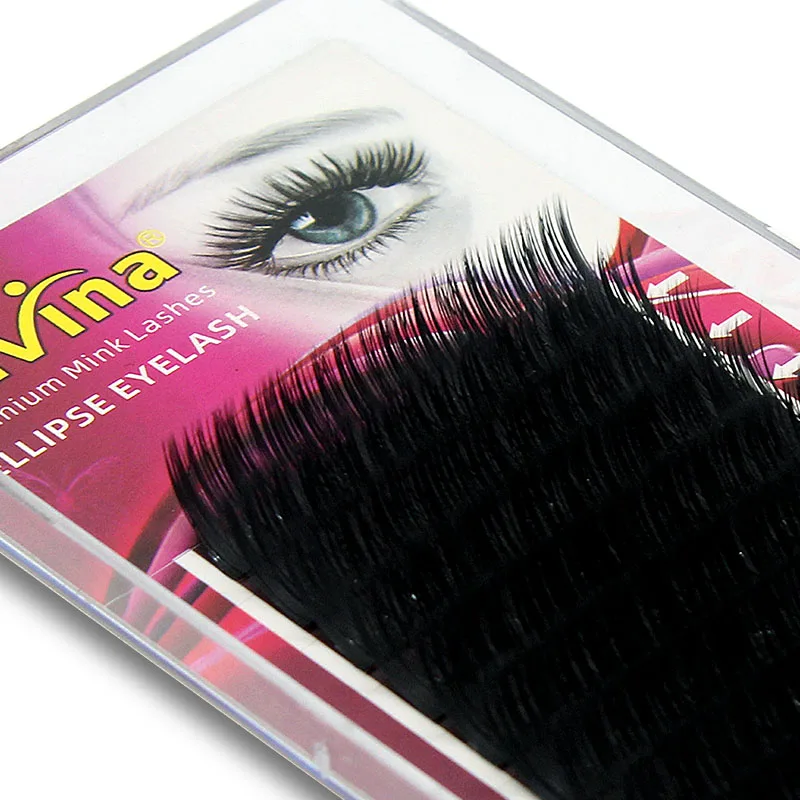 Navina Luxury 0.15C Soft MINK Ellipse Lashes Natural Extension Individual False Eyelashes Makeup Black Cilia Top Quality