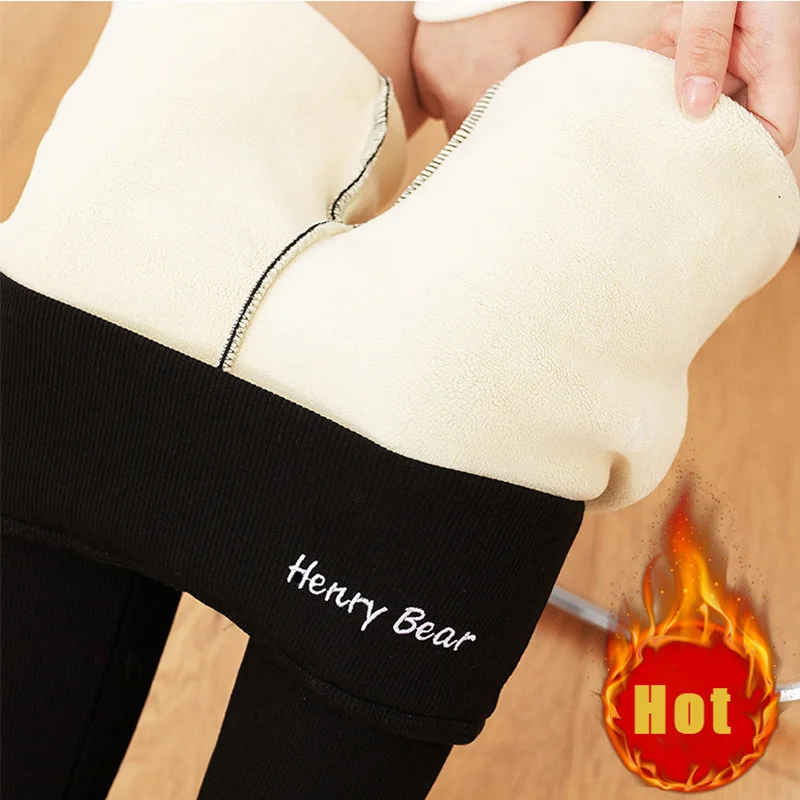 Frauen Winter Leggins Samt Warme Hosen Baumwolle Dicke Lamm Wolle Dünne Dicken Leggings für Frauen Hosen mit Fleece Leggings 2021