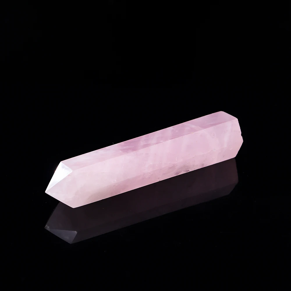 Runyangshi 1pc rosa Naturale punto di cristallo di quarzo Rosa colonna di cristallo lucidato A Mano esagono per Arredamento Per La Casa decorazione