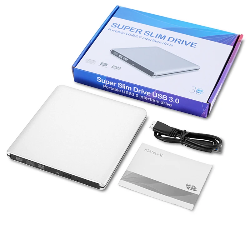 휴대용 광학 드라이브 울트라 슬림 usb 3.0 DVD 리라이터 버너, 외장 DVD 드라이브 CD +/-RW DVD +/-RW Superdrive 데스크탑/노트북 용