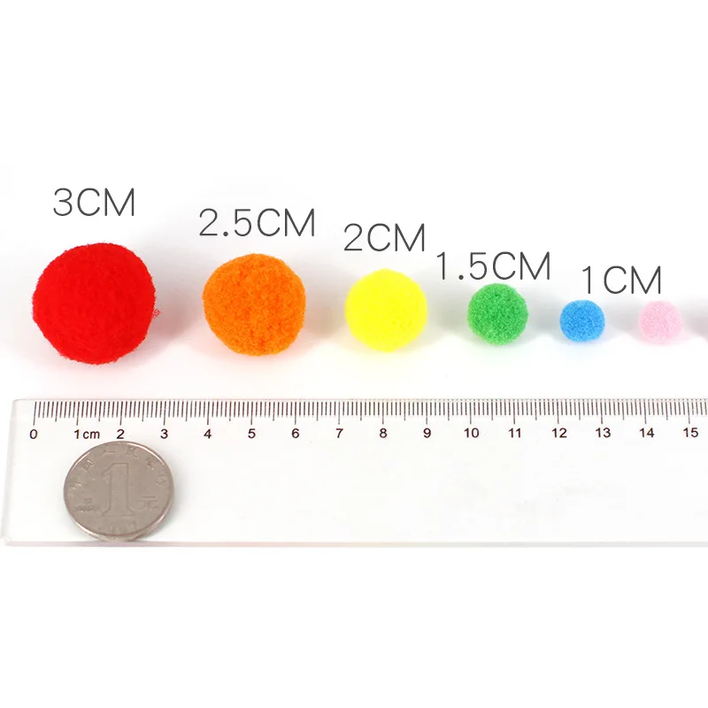 8/10/15/20/25/30mm Mini Fluffy Pompoms Mixed Color Soft Pompon BallsDIY Toys Craft Wedding Home Decoration Supplies 32-500pcs