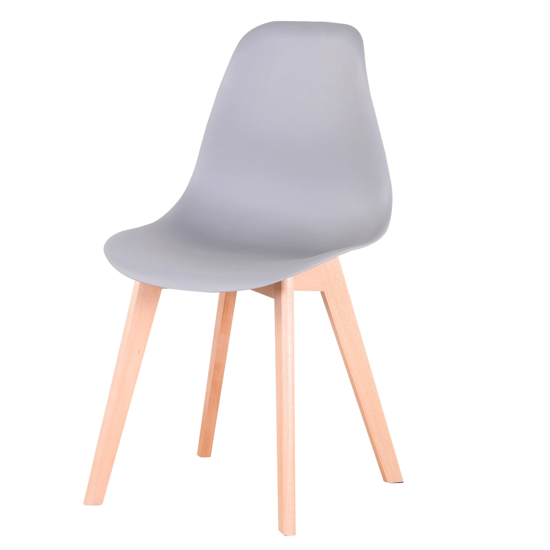 Egoonm Set mit 4 nordischen mittelalter lichen Esszimmers tühlen mit Massivholz beinen für Wohnzimmer Esszimmer Schlafzimmer Arbeits zimmer (weiß/schwarz/grau) – Detail 5