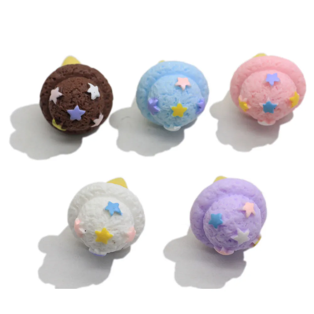 Popular 3D Kawaii Cute Food Resin Cabochons Sweet Ice Cream Cone Embelishment Craft For Jewelry Making Supplier