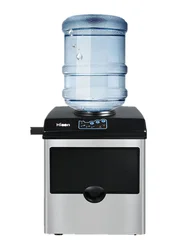 Hicon máquina de hielo redonda conectada con agua barreled, fabricante de hielo doméstico, tienda de té de leche comercial, 25kg