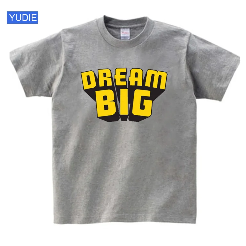 summer tshirt boys kids dream big T shirt letter Casual Clothes 2020 summer clothes children =fashion Cartoon Tops novelty Tees