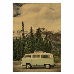 Classic European Landscape Vintage Poster Wall Art Room Decor Stickers Cafe Bar Posters Nostalgia Kraft Paper Wall Sticker