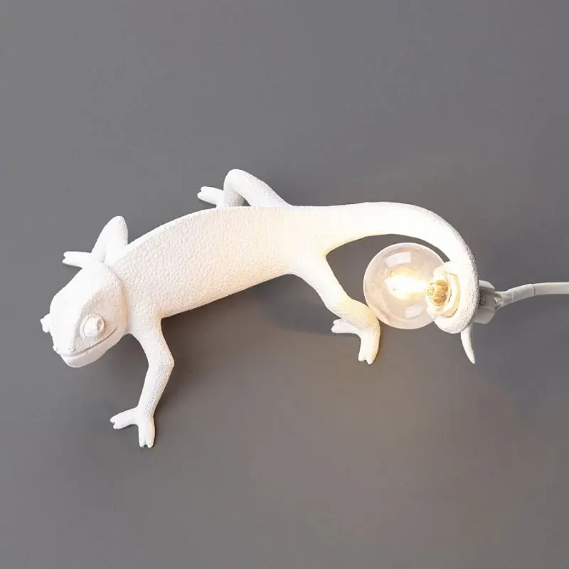 

Italy Chameleon Table Lamps for Living Room Resin Lizard Wall Sconce Bedroom Bar Modern Animal Desk Lamp Night Light Home Decor