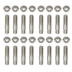 16x 8x M8 Stainless Steel Exhaust Studs and Flange Nuts for Suzuki GT 550 750 Honda Motorcycle Exhaust Bolts Exhaust Screw