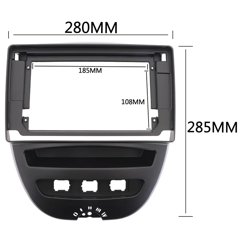 Double 2 Din Car Radio Frame for Toyota Aygo Citroen C1 Peugeot 107 2005-2014 Fascia Dash Kit DVD Radio Panel Stereo Cover