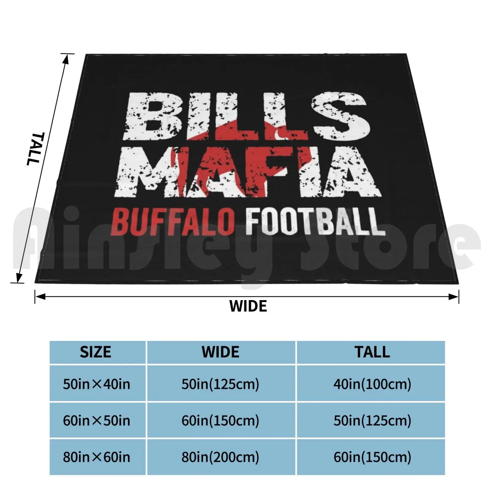 Bills-Mafia , Buffalo Football Vintage New York Fan Gift Blanket For Sofa Bed Travel Football Allegiance