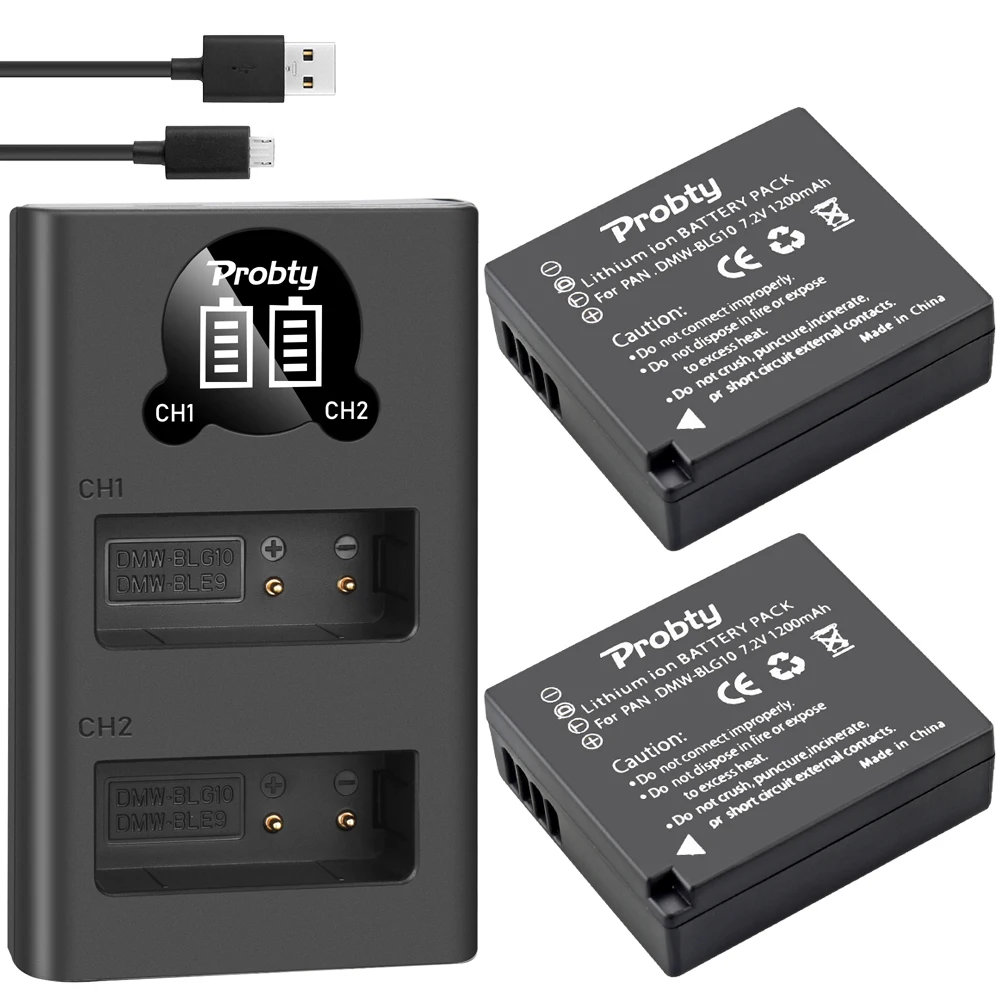 For Panasonic DMW-BLG10 DMW-BLE9 BLG10E Battery DMC-ZS60 DMC-ZS100 DMC-GX7 DMC-LX100 DMC-GF3 DMC-GF5 DMC-GF6, DMC-GX camera