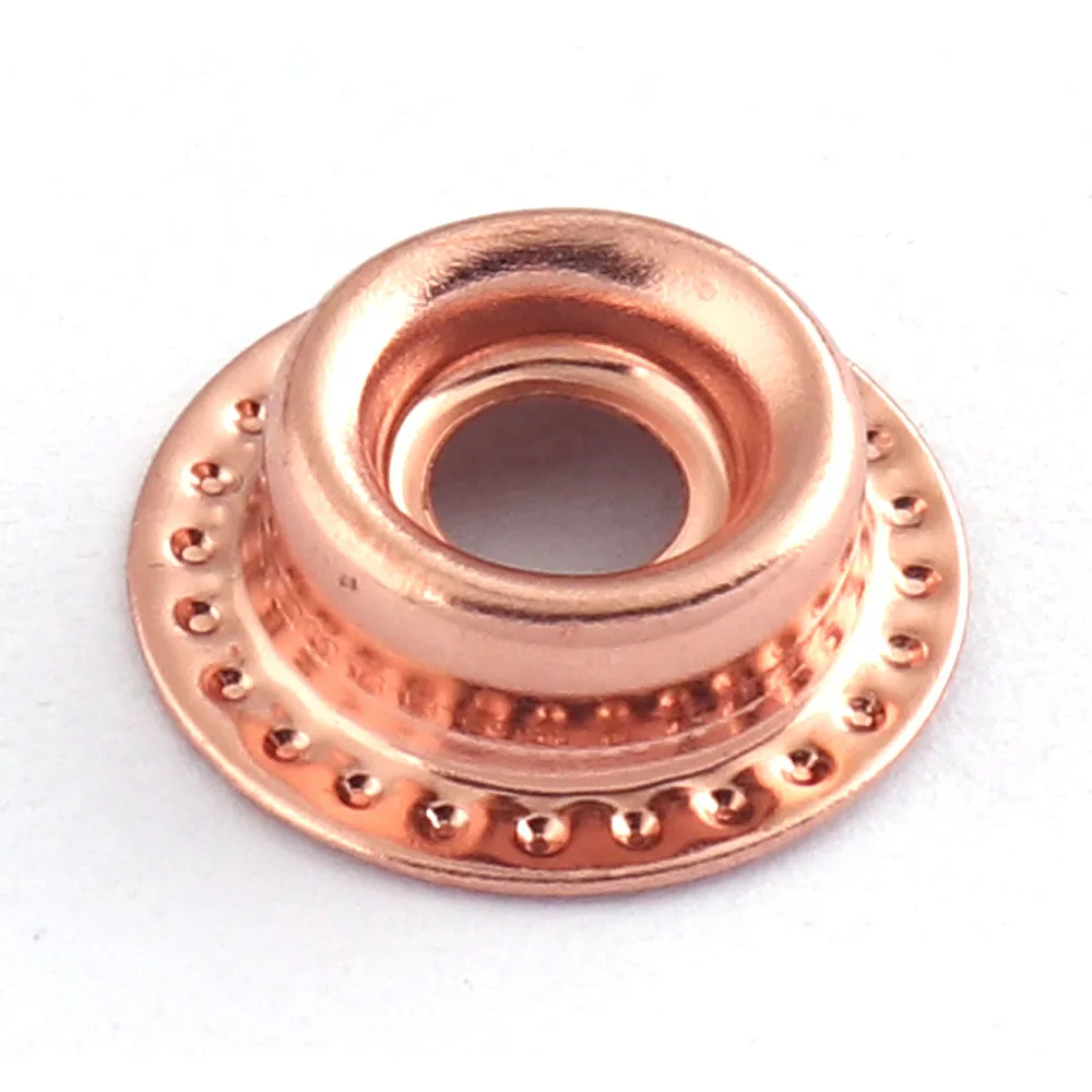 Rose Gold Snap Fasteners Spring Snap Buttons Snap Rivet Buttons Metal Rivet Buttons Leather Closure Fasteners Sewing Fasteners