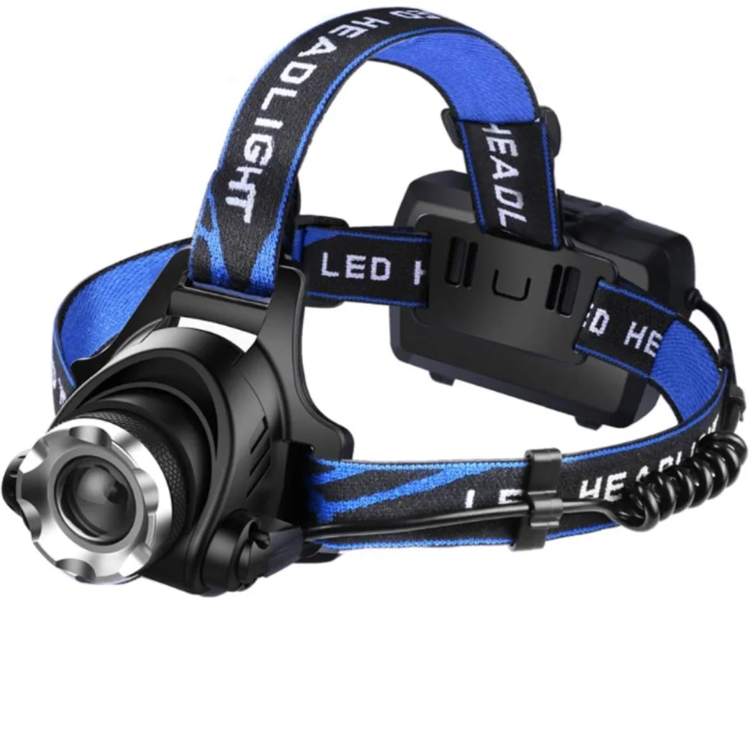 LED Rechargeable Headlamp Flashlight, Super Bright Headlamps with 3 Rechargeable Batteries, USB Cable Charge Head Lamp, 18650