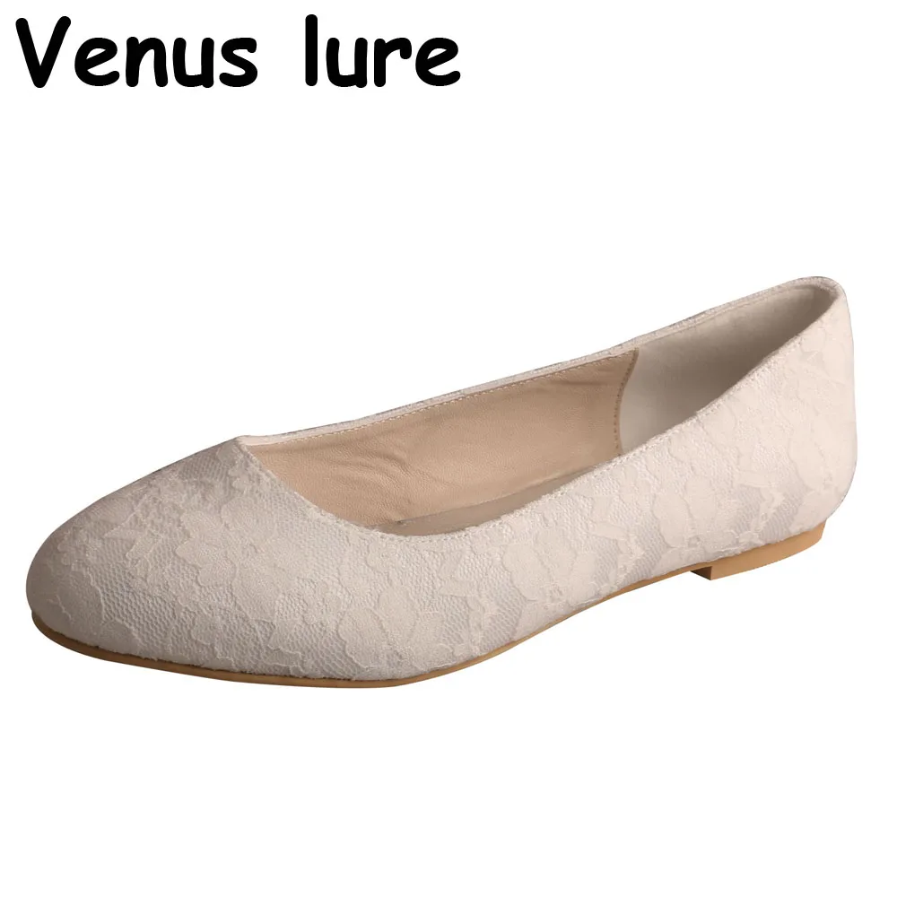 

Venus lure Customized Big Size Ballet Flat Shoes for Ladies Elegant Bridal Shoes Size 12 Women