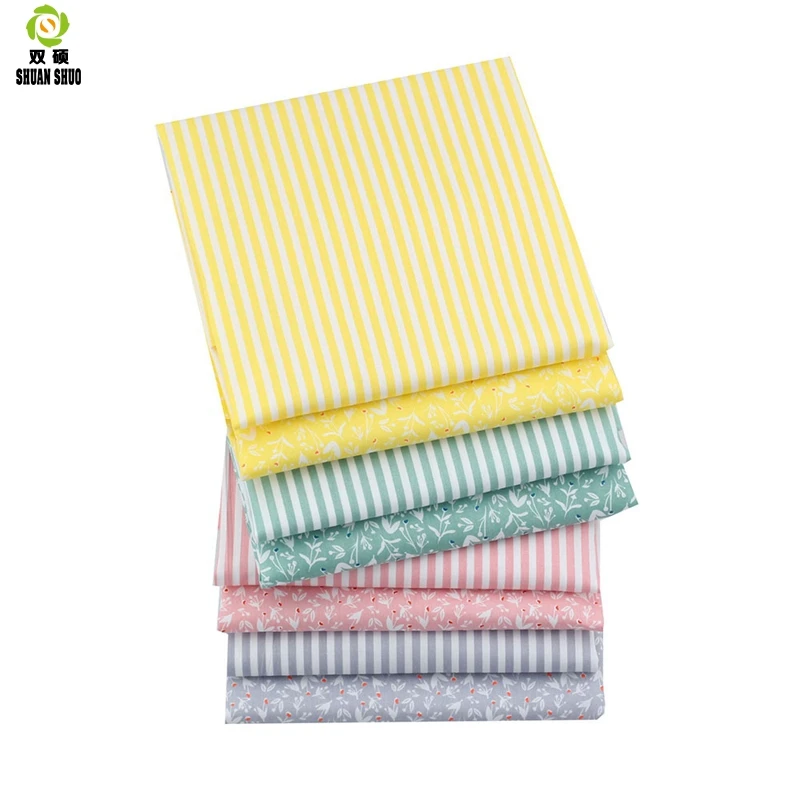 Shuanshuo Small Floral Patchwork Fabric Tissue Cloth Of Handmade DIY Quilting Sewing Baby&Children Sheets Dress 40*50cm 8pcs/lot