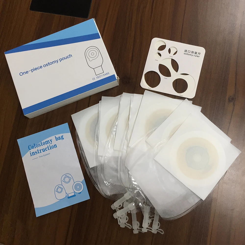 Anti-leak Urostomy Bags Double Layers Adhesive Transparent Urinary bag 48mm Center Hole Silicone Plug Urostomy Bags