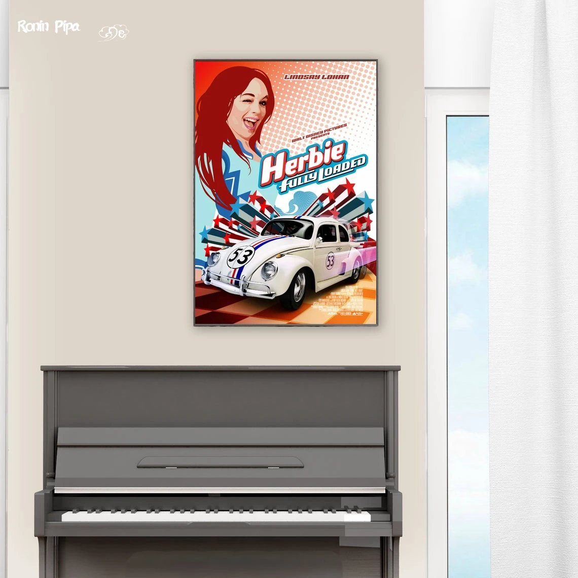 Herbie Fully Loaded Movie Poster Art Print Canvas Painting Wall Pictures Living Room Home Decor (No Frame)