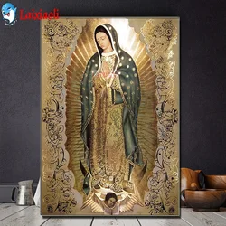 Virgin Of Guadalupe 5D Diy Diamond Painting Mexico Guadalupe Cross Stitch Full stone Diamond Embroidery Religious Art Home