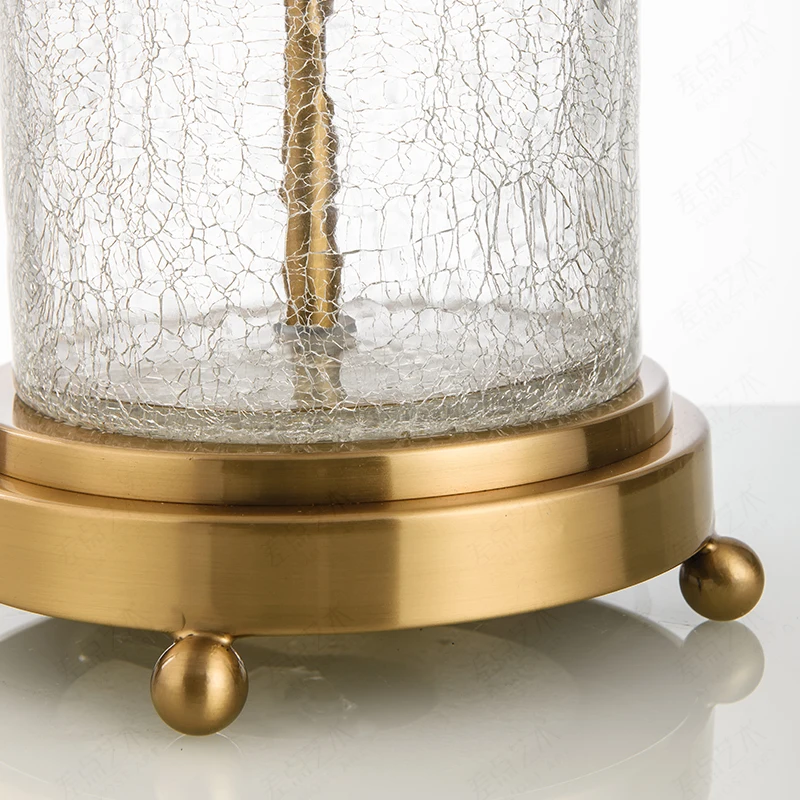 الفن الحديث متصدع الملمس مصابيح طاولة زجاجية لغرفة المعيشة غرفة نوم مكتب مصابيح لغرفة النوم أضواء الطاولة الشمال #3