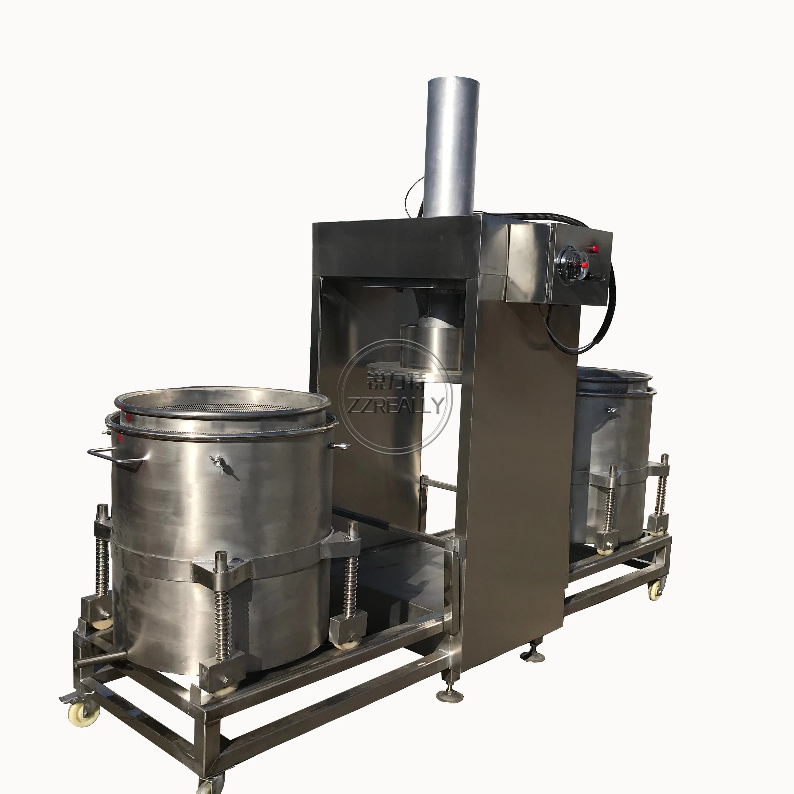 Double bucket Commercial Fruit Juicer Juice Extractor Hydraulic Sugarcane Orange Cold Press Filter Juice Maker Machine