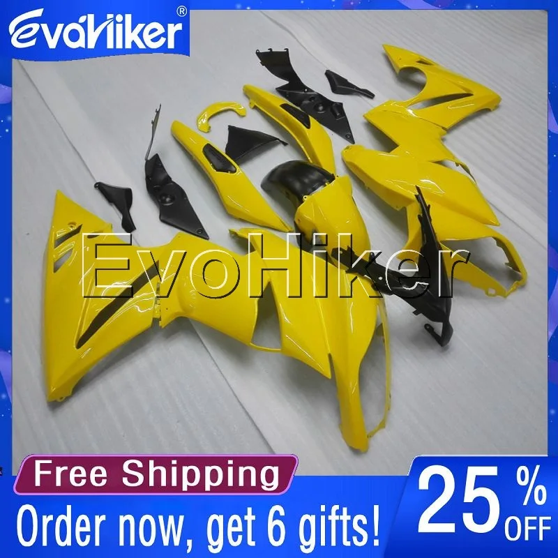 Custom motorcycle plastic cover for 650R ER-6f 2009 2010 2011 ABS fairing yellow+gifts