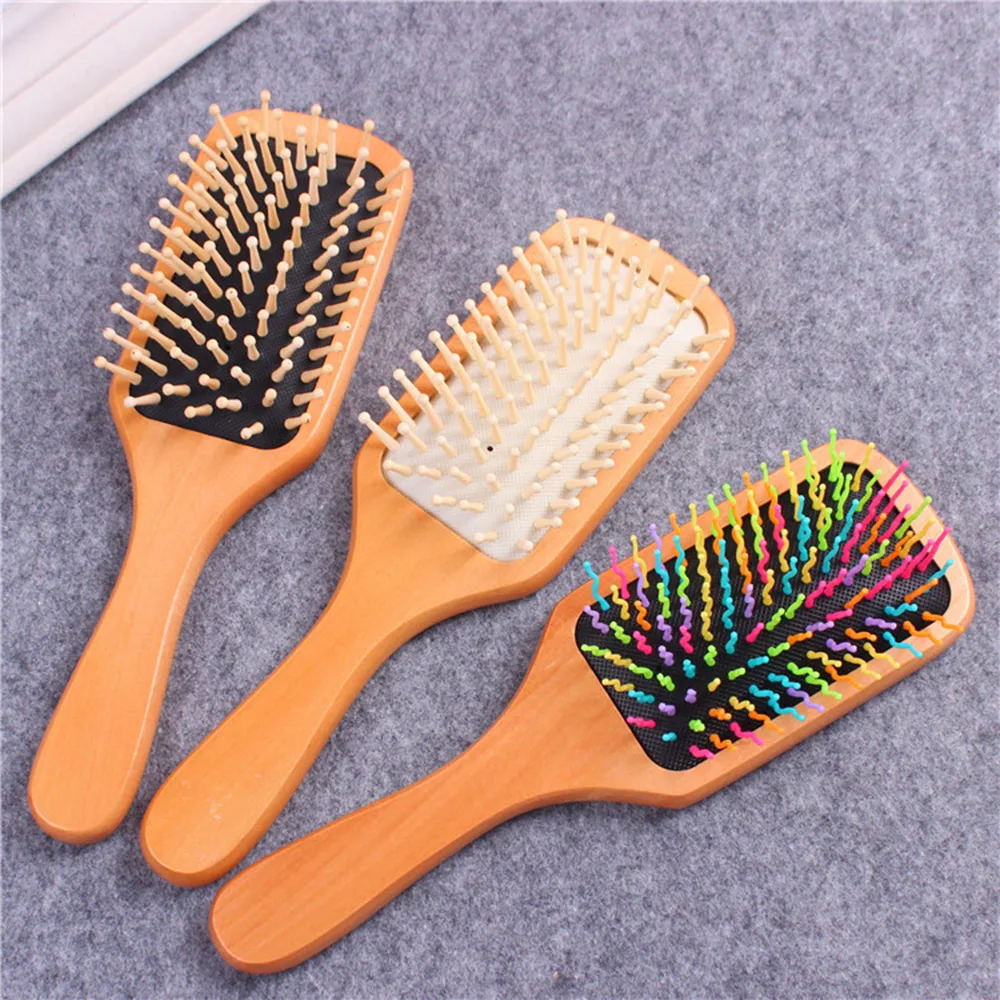 1PC Wood Comb Professional Anti-static Cushion Hair Loss Massage Brush Hairbrush Comb Scalp Hair Care Healthy bamboo comb