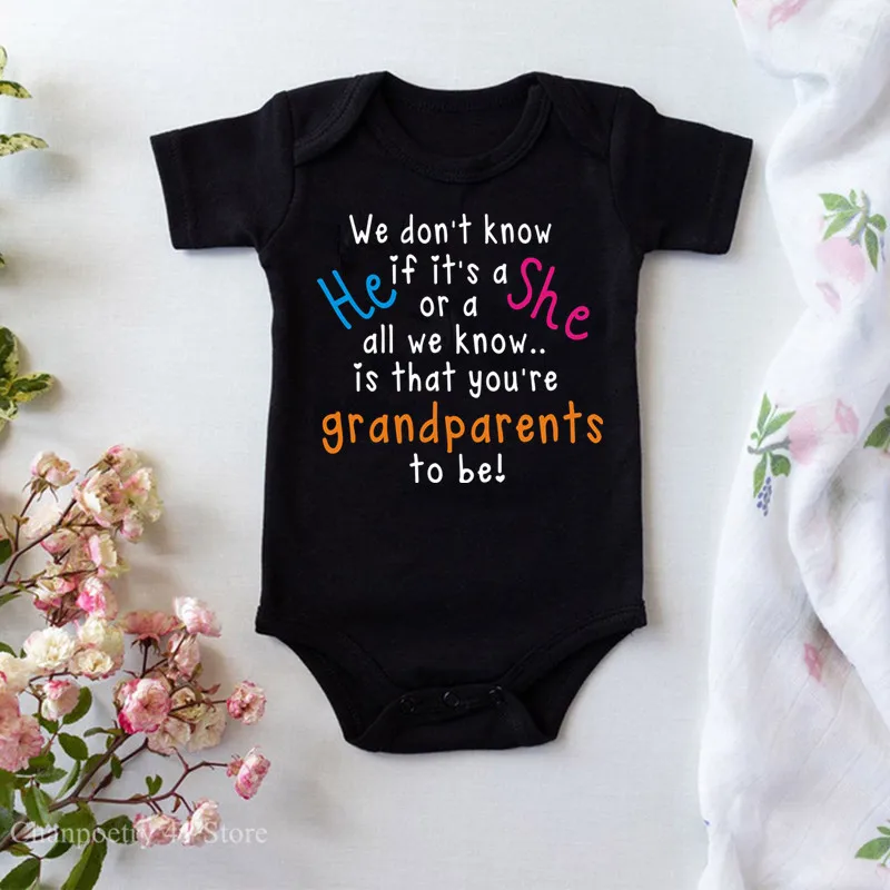 Funny Pregnancy Announce You Are Daddy to Be Letters Print Baby Bodysuit Cotton Black Newborn Clothes Father\'s Day Gift