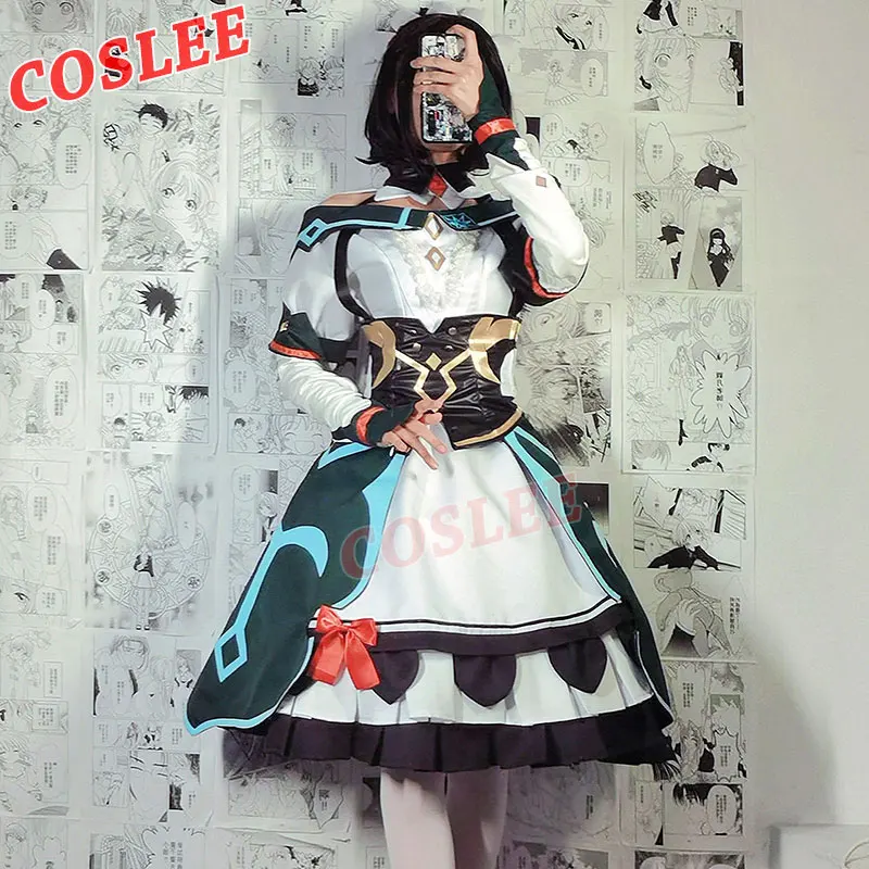 COSLEE [Customize] Genshin Impact Katheryne Cosplay Costume Catherine Game Suit Women Dress Halloween Carnival Party Outfit NEW2