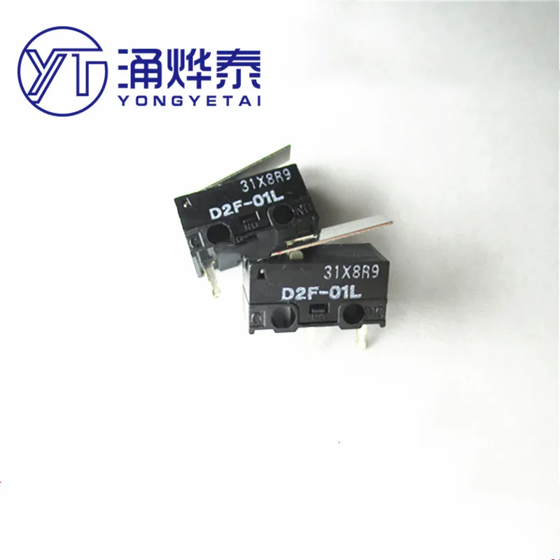 YYT 10PCS D2F-01L Mouse micro switch Key switch Limit