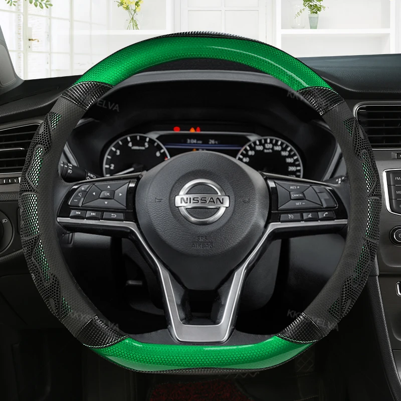 Car Steering Wheel Cover D Shape For VW GOLF 7 2015 POLO JATTA Passat Tiguan For Nissan Qashqai J11 X-trail T32 2015- 2017 2018