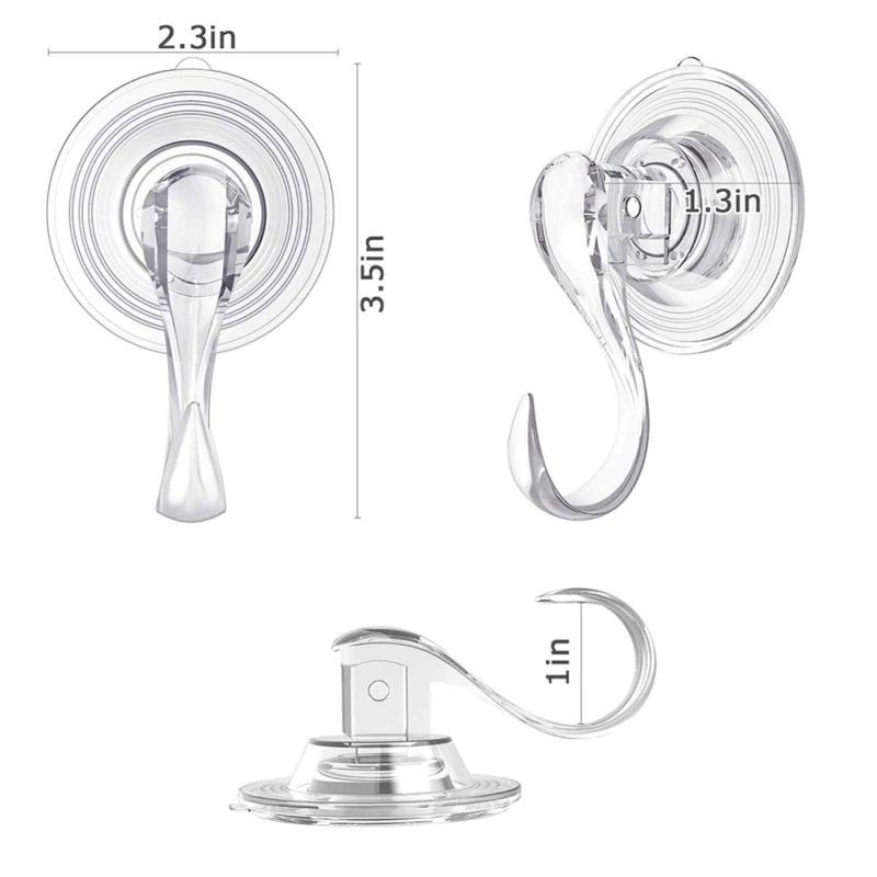 5pcs Vacuum Suction Cup Hooks for Bathrooms Kitchen Walls Refrigerators Rooms New Style