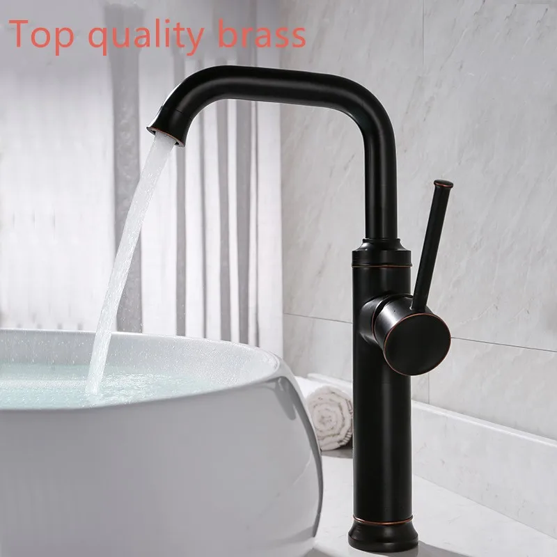 ORB Single Handle Bathroom Sink Faucet Rotatable One Hole Deck Mount Lavatory Oil Rubbed Bronze