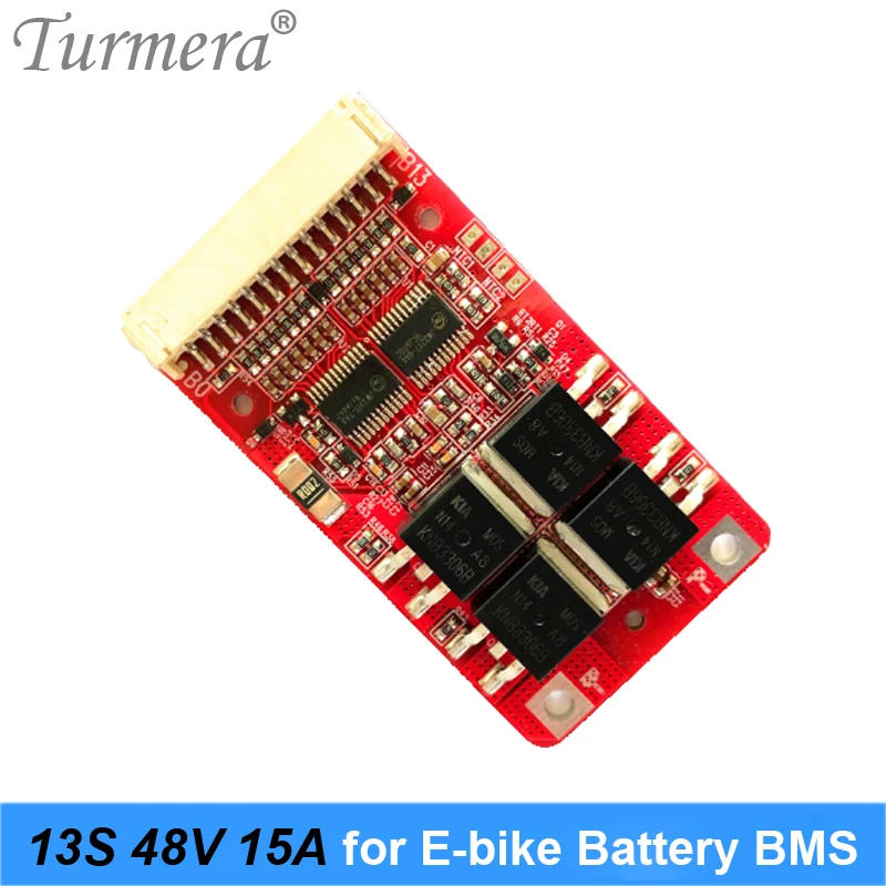 

13S 48V 54.6V 15A BMS 18650 Lithium Battery Protection Board BMS for 13S 48V 54.6V E-scooter and Electric Bike Battery Turmera