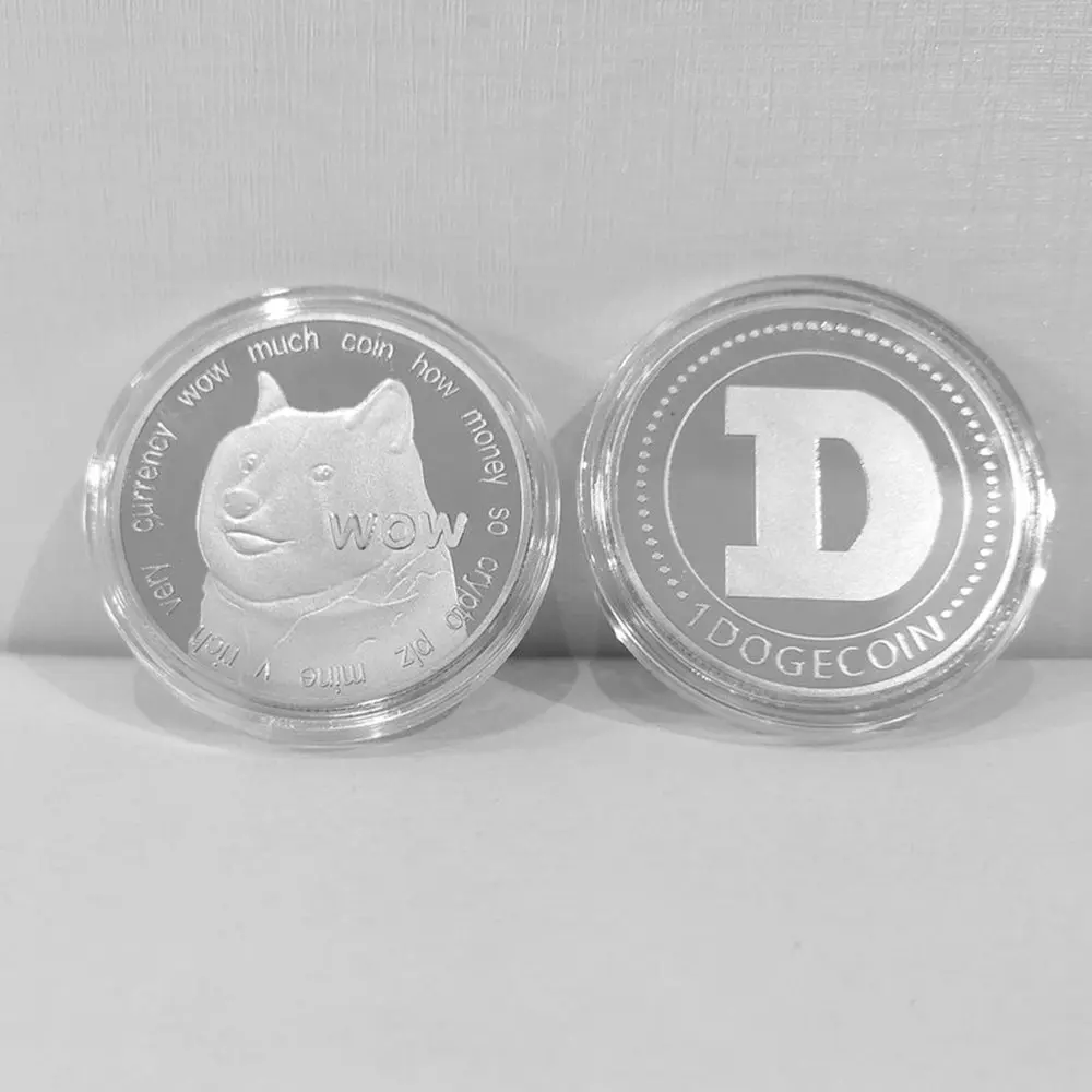 Coins Gold Dogecoin Collection Funny Decoration Beautiful Crafts Plated Cute Desktop Silver Home Commemorative WOW Souvenir