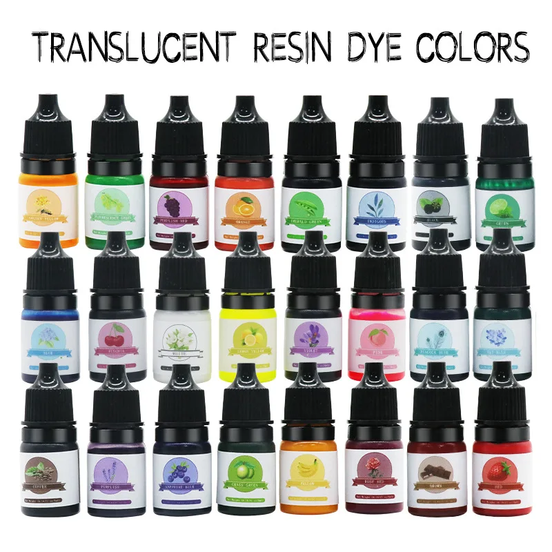 24 Color/Set Epoxy Resin Pigment UV Liquid Dye Oily Concentrate Colorant for DIY Crystal Mold  Crafts Jewelry Making