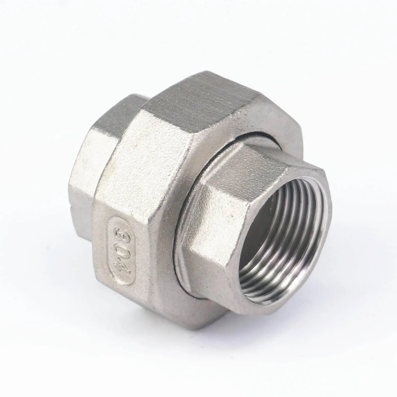 3/4" BSP Female Thread 304 Stainless Socket Union Set Pipe Fitting Connector 1.6 Mpa