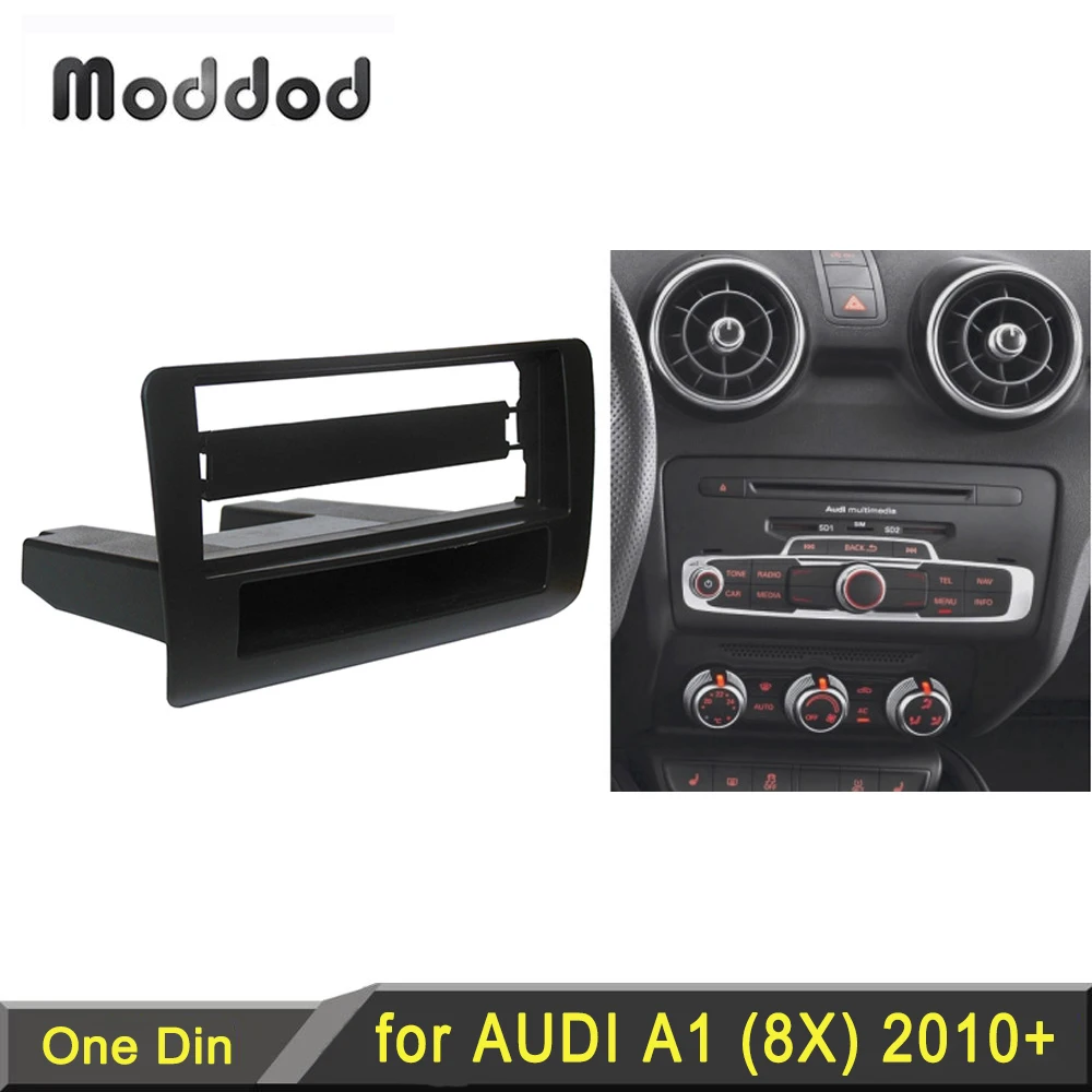 One Din Car Radio Facia for AUDI A1 8X Headunit Dash Kit Fitting Trim Installation CD Fascia Face Plate Surround DVD Panel Frame