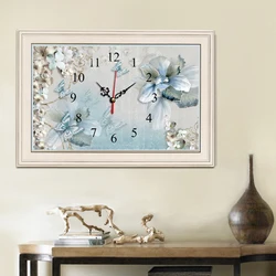 Diamond Painting Embroidery, Mosaic,Butterfly and Flowers,Full, Clock, Cross Stitch, 3D, Decoration,DIY Gift