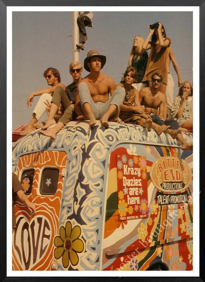 1969 Woodstock rock music festival/retro craft paper decorative painting posters  vintage paper craft Home Decor wall sticker