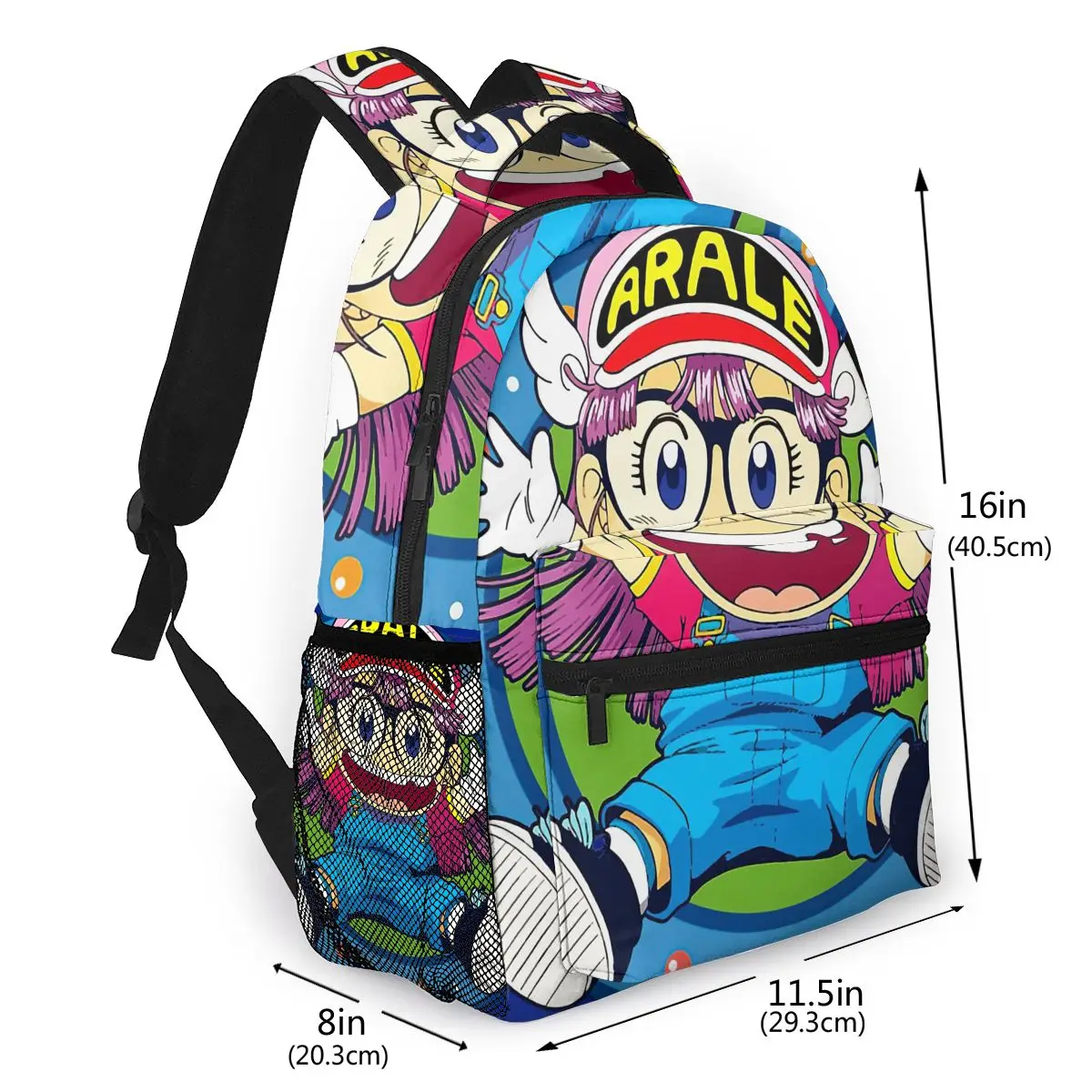 Imagem -02 - Slump Arale Mochila para Meninas Meninos Viagem Mochilas para Bolsa Escolar Adolescente Dr.