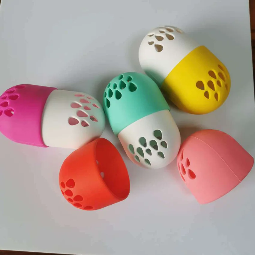 แต่งหน้าฟองน้ำแร็คเครื่องสำอางค์เครื่องปั่นซิลิโคนอ่อนผงแป้งพัฟกล่องแห้งสำหรับเดินทางแบบพกพา