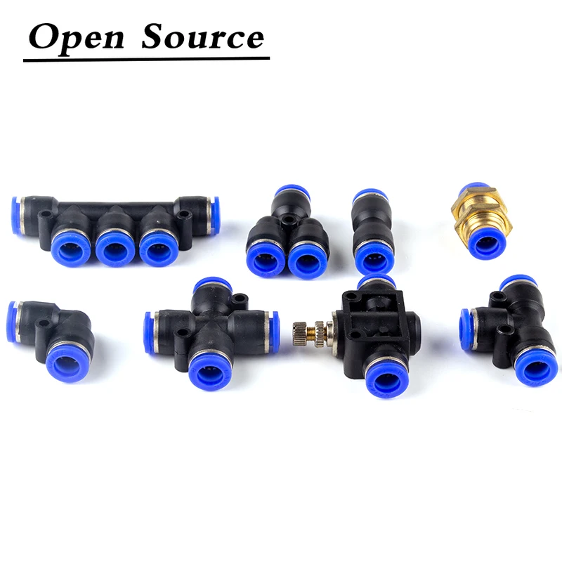 Pneumatic fittings CylinderPU/PV/PE/HVFF/SA Water Pipes and Pipe Connectors Direct Thrust 4-16mm PK Plastic Hose Quick Couplings