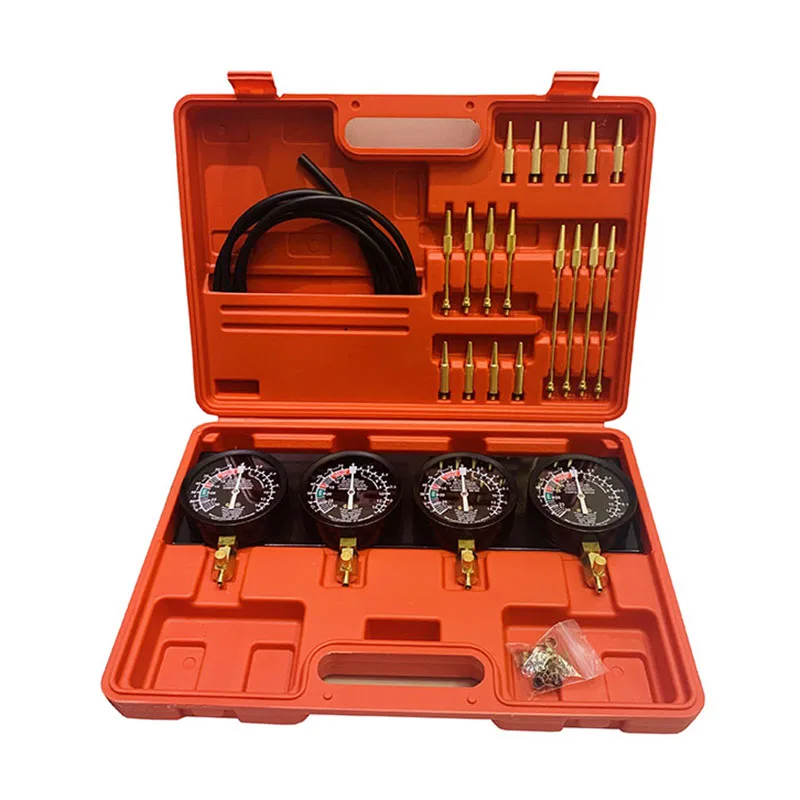 Professional Universal Car Fuel Vacuum Carburetor Synchronizer Set 4 Gauges Tool Kit For Motorcycle Car