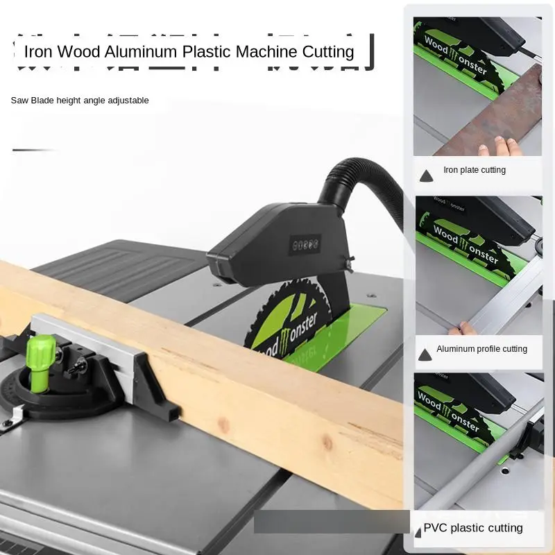 10 inch table saw multifunctional woodworking sliding table saw electric circular saw cutting machine  dust-free electric saw