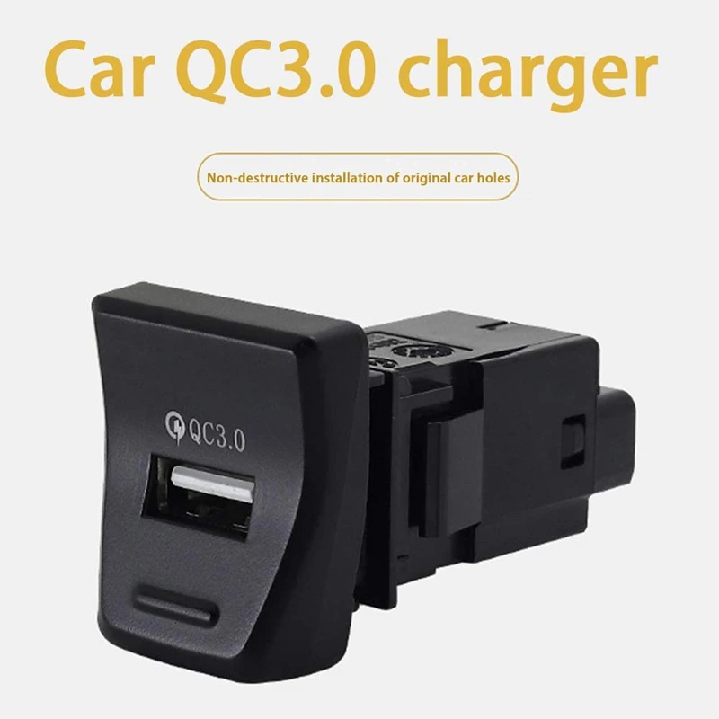 Chargeur de voiture à charge rapide, prise petUSB QC3.0, accessoires de voiture pour TOYOTA RAV4 2019 2020 2021