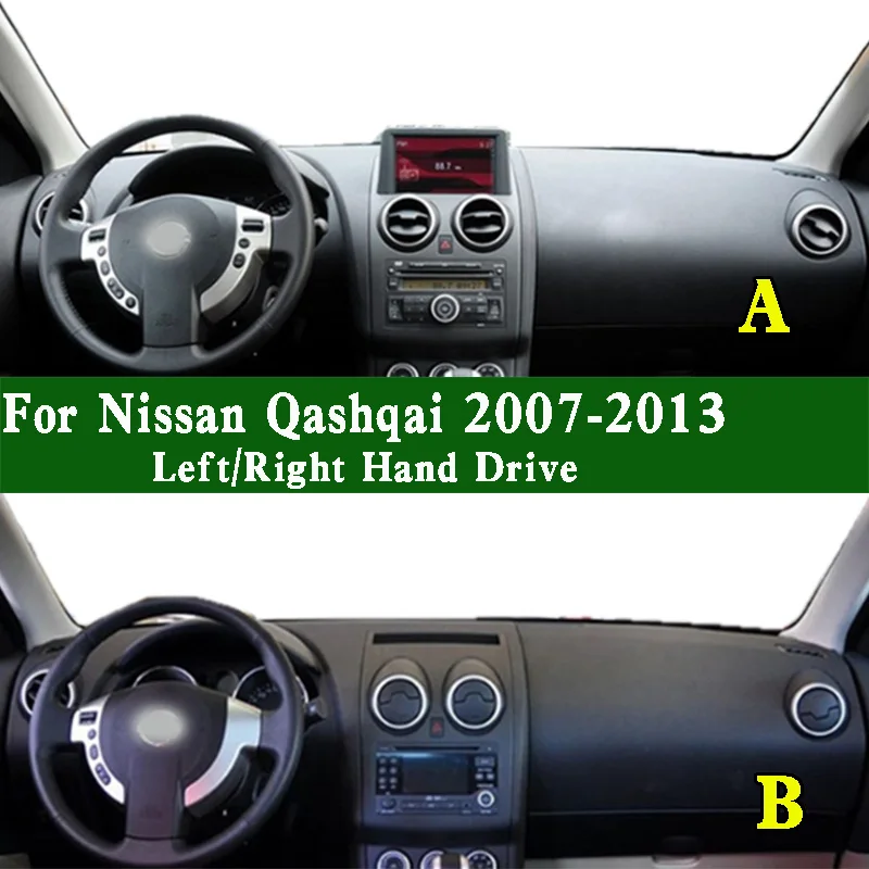 

For Nissan Qashqai +2 I Estate J10Z 2007-2013 Dashmat Dashboard Cover Instrument Panel Sunscreen Pad Anti-Dirt Proof Ornaments