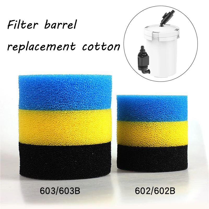 Fish Tank Filter Barrel Replacement Cotton is Suitable for SunSun HW602/602B 603/603B 604/604B Aquarium External Filter Barrel