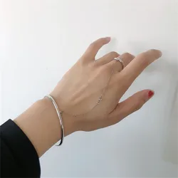 2020 The new Female geometric bracelet One-piece back bracelet ring chain Ring chain long metal bracelet party for men and women