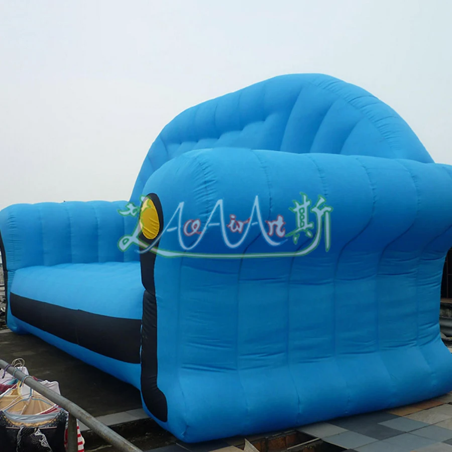 

2022 Factory Directly Blue Inflatable Sofa Model With Air Blower For Trade Show/Exhibition/Advertising Made By Ace Air Art