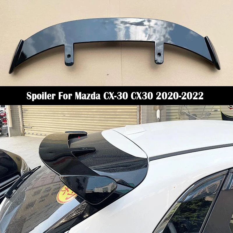 Rear Wing Spoiler For Mazda CX-30 CX30 2020-2022 Trunk Boot Wings Spoilers ABS carbon fiber screw fixing